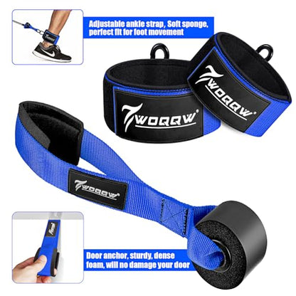 WOQQW Heavy Resistance Bands for Working Out, 350lbs/450lbs Exercise Bands with Handles, Workout Bands Set for Men, Fitness Weight Bands for Muscle Strength Training,Stretching,Slim,Home Gym Equipment