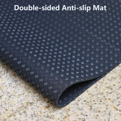 Double-Sided Non Slip Mat for Stepper Exercise Machine & Under Desk Mini Elliptical Exercise Equipment, Small Workout Floor Protection Mat for Seated Pedal Exerciser, Indoor Cycling Bike