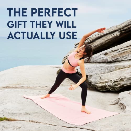 Dock & Bay Beach Towel - Quick Dry, Sand Free - Compact, Lightweight - 100% Recycled - Includes Bag - Essential - Pink, Large (160x90cm, 63x35) - color: Essential - Pink, size: Large (160x90cm, 63x35")