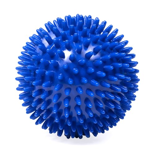 Soft-Spike Massage Ball, Trigger Point Therapy Ball for Muscle Tension Relief, Plantar Fasciitis, Myofascial Release, 10cm, Blue - color: Blue, size: 10cm