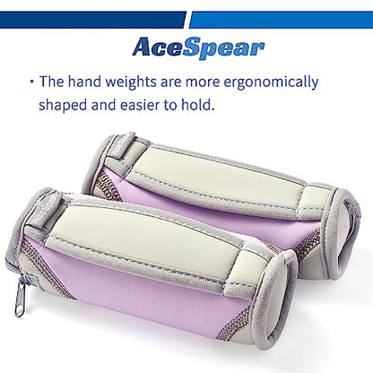 AceSpear Hand Weights for Women Men 1lb 2lbs 3lbs 4lbs Soft Dumbbells of 2, Detachable Walking Weight for Aerobics, Jogging, Running - color: Purple, style: 4 lbs x 2