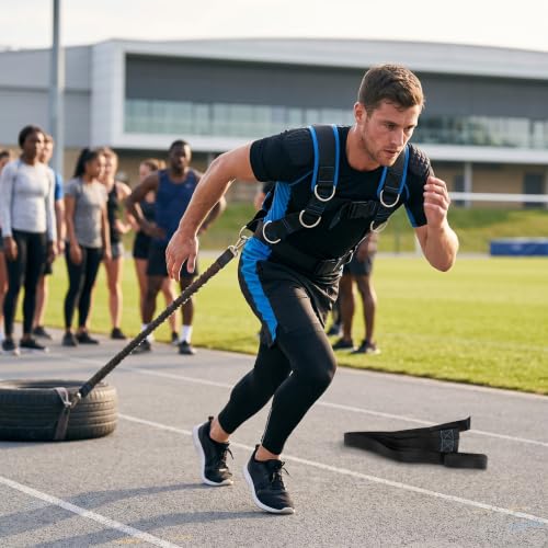 Resistance Sled Harness Band, Weight Sled Training Adjustable & Cushioned Strap for Speed Strength Training