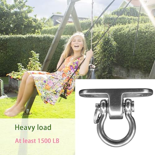 2-Pack Stainless Steel Swing Hangers,Slient Bearing Swing Hanger, Anti-Rust Heavy Duty 180° Rotary Swing, 1500LB Wooden Yoga Hammock Chair, Sandbag Porch Swing - size: 2.3 inches