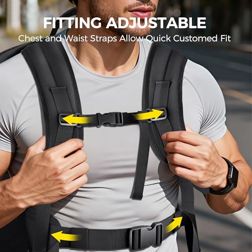 Weighted Strength Training Backpack – Adjustable Weight Plate Bag for Calisthenics, Pull-Ups, Squats & Core Workouts – Fits 17.7" Gym Plates – Metal Buckle Straps & Reinforced Stitching