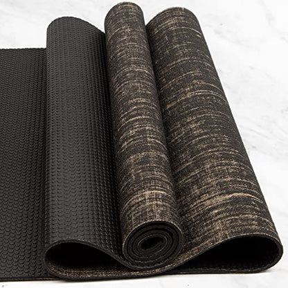 Myga Jute Yoga Mat, High Performance Vegan Floor Exercise Mat, Eco Friendly Biodegradable Yoga Mat with PVC Backing,72" x 24", 0.2" Thickness