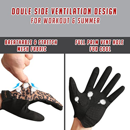 Ventilated Workout Gloves for Women Men Full Finger.Weight Lifting Gloves with Full Palm Vent & Breathable Mesh Back for Gym, Weightlifting, Fitness, Exercise,Training.Cycling