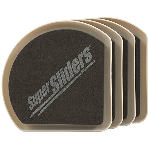 Super Sliders 5" Slide & Hide Corner Reusable Furniture Sliders for Carpet, Anti-Slip Protective Furniture Moving Pads for Beds, Sofas, Dressers, Set of 4, Beige - size: 5 Inch, style: For Carpet