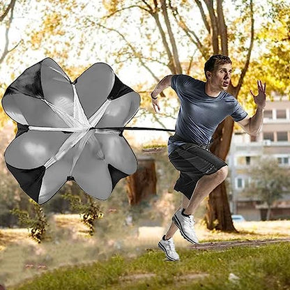 Running Speed Training Parachute | 5-15kg Load for Sprinters/Football/Soccer | Adjustable Belt, Portable Design | Improves Speed & Burst Strength