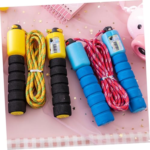 Abaodam 2pcs Automatic Counting Jump Rope with Digital Counter Skipping Rope for Fitness Workout Gym Training Game Random Color Random Color
