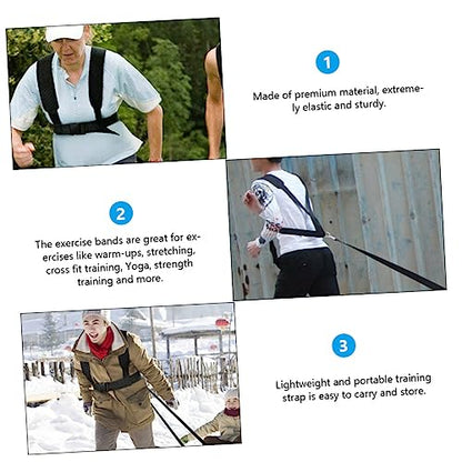 2pcs Sled Harness with Padded Shoulder Straps and Metal Buckles for Fitness Training Resistance Bands for Strength Speed and Workouts Portable Exercise Gear for Gym and Outdoor Use