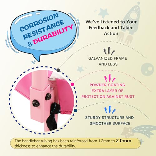 SkyBound 36 Inch Indoor Trampoline for Kids - Kids Trampoline Indoor with Handle - Toddler Trampoline with Upgraded 2.0mm Steel Pipe and Handlebar - Mini Indoor Trampoline for Kids Age 3 and Above - style: Pumpkin