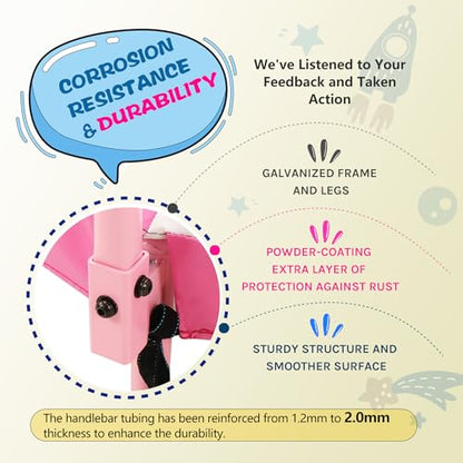 SkyBound 36 Inch Indoor Trampoline for Kids - Kids Trampoline Indoor with Handle - Toddler Trampoline with Upgraded 2.0mm Steel Pipe and Handlebar - Mini Indoor Trampoline for Kids Age 3 and Above - style: Pumpkin