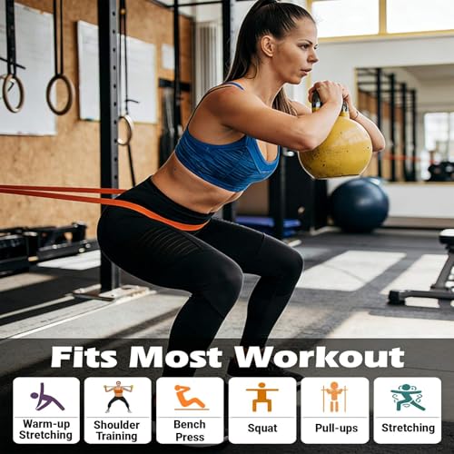 Resistance Bands, Pull Up Resistance Bands, Men's and Women's Fitness Training Bands, Suitable for Stretching, Training, and Physical Therapy - color: Multicolor (5-125LBS)