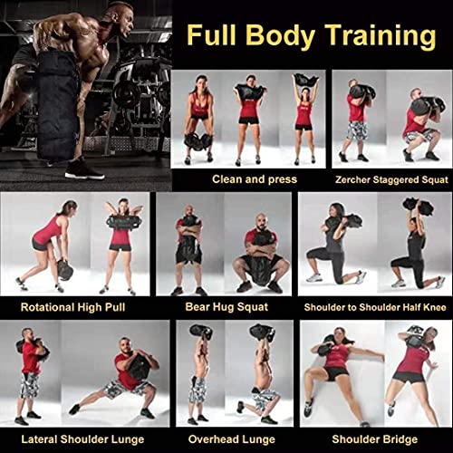 Hzeal Workout Sandbag Fitness Weight Bag Heavy Duty Training Weight Bag Weightlifting Sandbag, 40lbs Adjustable Weight Energy Bag Sand Filled Weights Bag with 4 Inner Bags and Handles (Green)