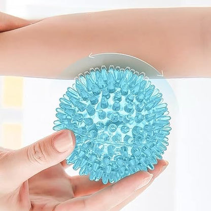 Massage Balls, Ball Compact Muscle Roller Hollow Soft Transparent Strength Recovery Exercise Squeezy Toy Balls Massage Ball for Hand Wrist Stress Relief (7CM)