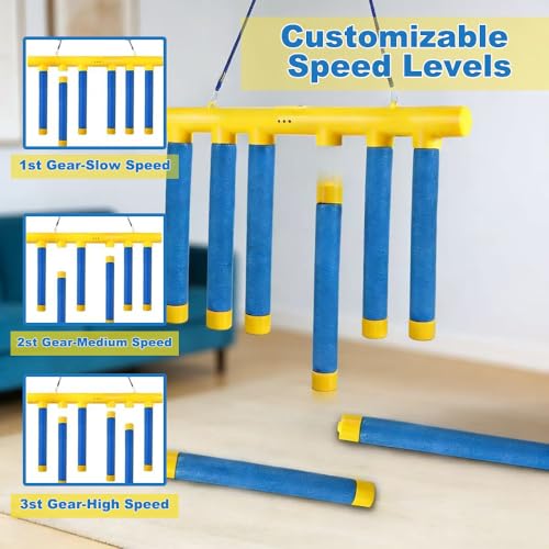 Reflective Drop Stick Challenge Game, Hand-Eye Coordination Reflex Training Toy with 3 Speed Modes, Interactive Catching Sticks Game - color: Deep Blue
