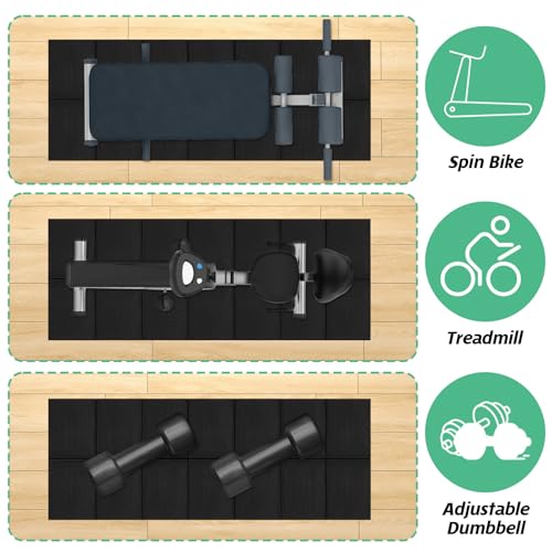 Molain Walking Pad Mat,Foldable Treadmill Mat for Hardwood Floor,68x24 Inch - size: 0.4CM