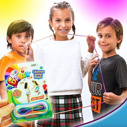 Chinese Jump Rope for Kids (6 Ankle Skipping Rope) Elastic Long Jump Rope. PE Equipment for Elementary School & Playground Toys. Kids Exercise & Outdoor Game. Bulk Clearance Items. 733-6p