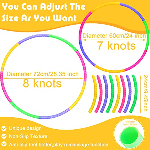 Toy Hoop Detachable Plastic Hoops Exercise Equipment Toy Adjustable Rings for Sports Party Game Dance Pet Training - color: Vinsot