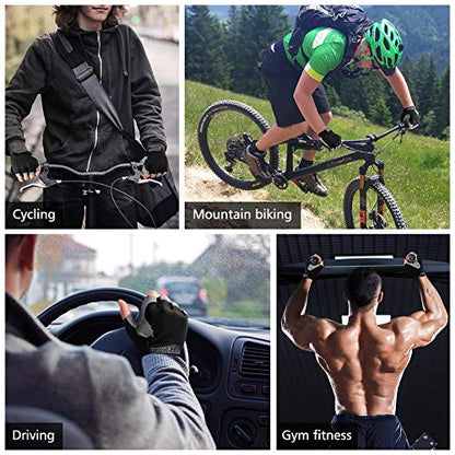 Accmor Cycling Gloves for Men Women, Bike Gloves Half Finger Road Bike MTB Gloves, Anti-Slip Shock-Absorbing Glove for Fitness Cycling Outdoor Sports