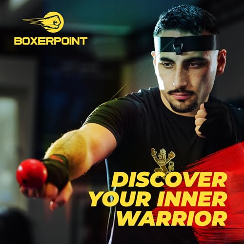 Boxing Reflex Ball for Adults and Kids - React Reflex Balls on String with Headband, Carry Bag and Hand Wraps - Improve Hand Eye Coordination, Punching Speed, Fight Reaction - style: Adults