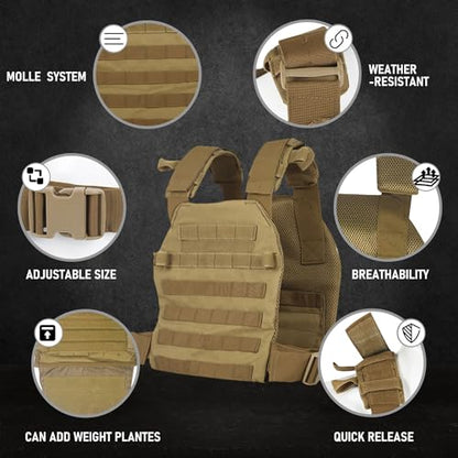 Weighted Vest for Men and Women Weight Vests Adjustable Strength and Endurance Training Fitness Tactical Running