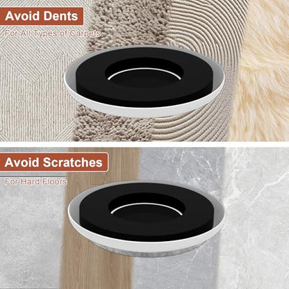 Furniture Sliders for Hardwood Floors: Multi-Surface 3-in-1 Moving Sliders - size: 4.3in Round 8+8+1Pack
