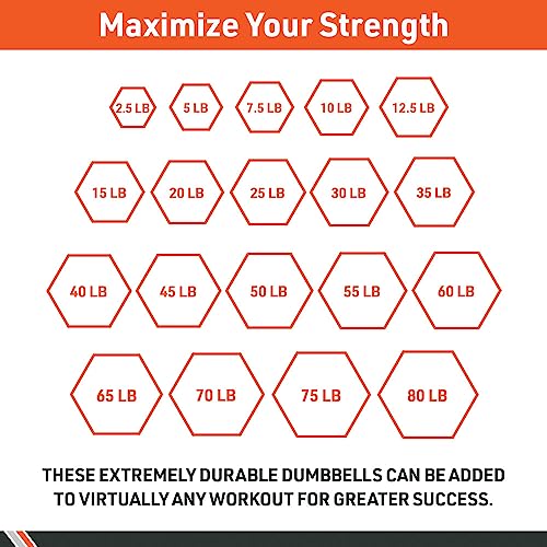 Body Sport Rubber Encased Hex Dumbbell Weight, Single – Dumbbells for Exercises – Strength Training Equipment – Home Gym Accessories – Weight Training - style: 10 lbs