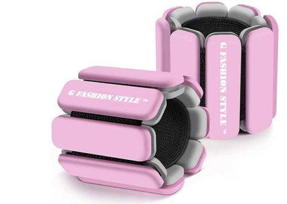 Wearable Wrist & Ankle Weights, Set of 2 (1 LB ea.), Adjustable Arm Weights Set, Weight Loss Bracelet, For Running, Walking, Jogging, Jumping, Yoga, Dance, Pilates, Aerobics, Strength Training, Women/Man. - color: Pink