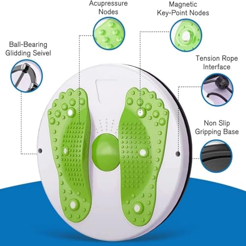 Waist Twisting Disc Unisex Waist Trainer Abdominal Exercise Foot Massage Plate Workout Home Gym Body Building Weight Loss Fitness Equipment