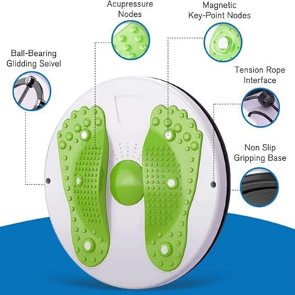 Waist Twisting Disc Unisex Waist Trainer Abdominal Exercise Foot Massage Plate Workout Home Gym Body Building Weight Loss Fitness Equipment