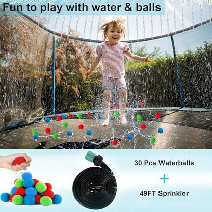 1500LBS 10FT 12FT 14FT 16FT Trampoline for Kids Adults with Basketball Hoop, Enclosure Net, Sprinkler, Lights, Disco Ball with Music Speaker, Heavy Duty Trampoline Outdoor Trampolines - color: Black - 12FT