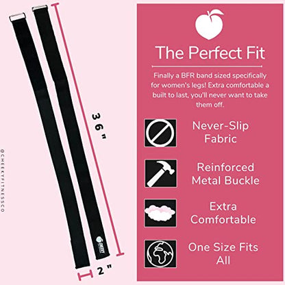 BFR Booty Bands for Women - Blood Flow Occlusion Straps for Butt and Legs Restriction Glute Training