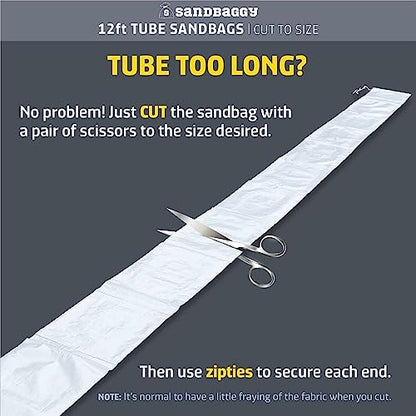 Sandbaggy Empty Tube Sandbags w/UV Protection | Helps Build Earthbag Homes Faster | Sandbag Protects Homes & Businesses from Flooding | Similar to SuperAdobe Bags - size: 14 in. wide x 12 ft long