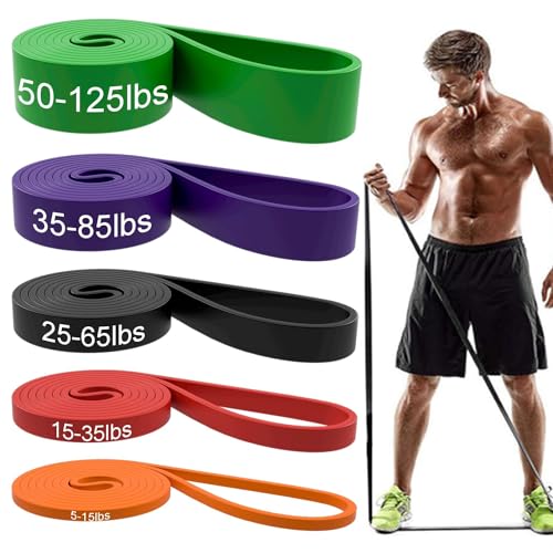 Resistance Bands, Pull Up Assist Bands - Workout Bands, Eexercise Bands, Long Resistance Bands Set for Working Out, Fitness, Training, Physical Therapy for Men Women - color: Multicolor