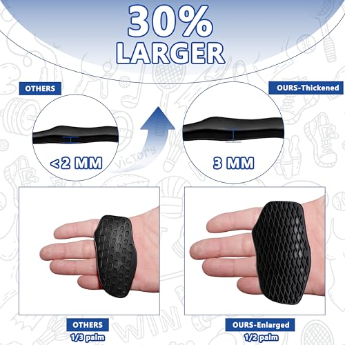 Large Silicone Workout Grips Kit with Gym Towel &Storage Case,Weight Lifting Gloves Alternative,Gym Grips Gloves Gifts for Men Women,Gym Hand Palm Protection Pads for Dumbbell,Barbell,Rypt