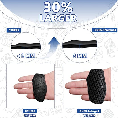 Large Silicone Workout Grips Kit with Gym Towel &Storage Case,Weight Lifting Gloves Alternative,Gym Grips Gloves Gifts for Men Women,Gym Hand Palm Protection Pads for Dumbbell,Barbell,Rypt