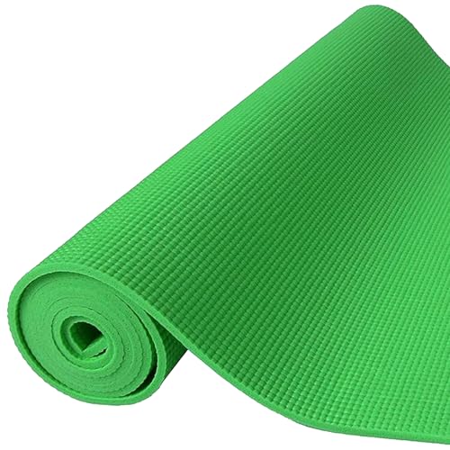 Fitvids All Purpose 1/4-Inch High Density Anti-Tear Exercise Yoga Mat with Carrying Strap, Multiple Colors - color: Green