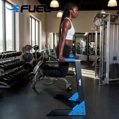 Fuel Pureformance Dip Station | Bodyweight Training | Multiple Options - color: Black/Blue - Deluxe Dip Station w/O-Rings