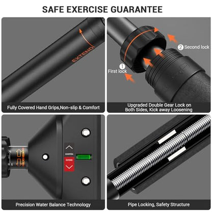 Sportneer Pull Up Bar Doorway Chin Up Bar No Screws Door Frame with Resistance Band Bar, Sportneer Detachable Workout Exercise Bar Handles for All Kinds Resistance Bands