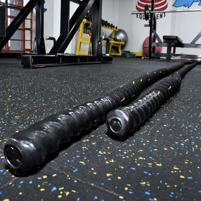 Fitvids Battle Rope 1.5Inch 2 Inch Diameter Poly Dacron 30 FT – 40 FT – 1.5-Inch, 30FT – Black