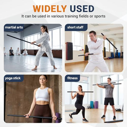 4ft & 6ft Collapsible Foam-padded Bo Staff, Safe Martial Arts Training & Practice Stick for Beginners, Escrima & Yoga, Portable with Carry Bag
