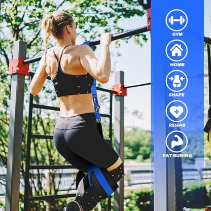 Pull Up Assistance Bands, Adjustable Heavy Duty Resistance Band for Pull Up, 3 Pull Up Bands, Comfortable Fabric Feet/Knee Rest, Assistance Bands for Pull-Up, Home Fitness, Body Stretching