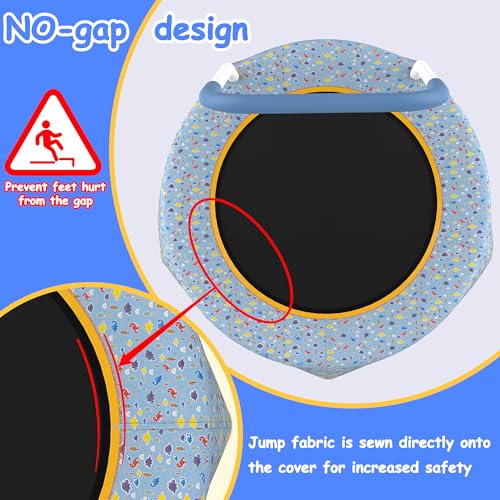 36" Kids Trampoline with Handle, Indoor Mini Trampoline for Kids, Toddlers Small Rebounder Fitness Trampoline for Indoor and Outdoor Use
