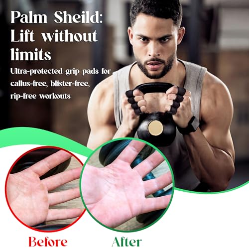 Neoprene Gym Grip Pads for Weight Lifting – Non-Slip Hand Grips for Men & Women – Workout Gloves Alternative for Pull Ups, Deadlifts, Fitness & Training – Easy Lifting Grips Gym Pads