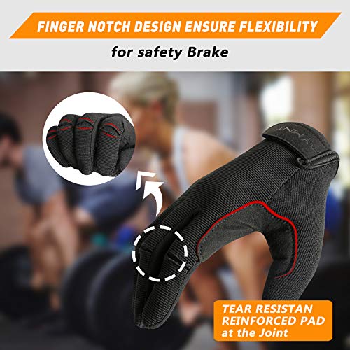 Full Finger Workout Gloves for Men Women, Weight Lifting Gloves Foam Padded - size: Small