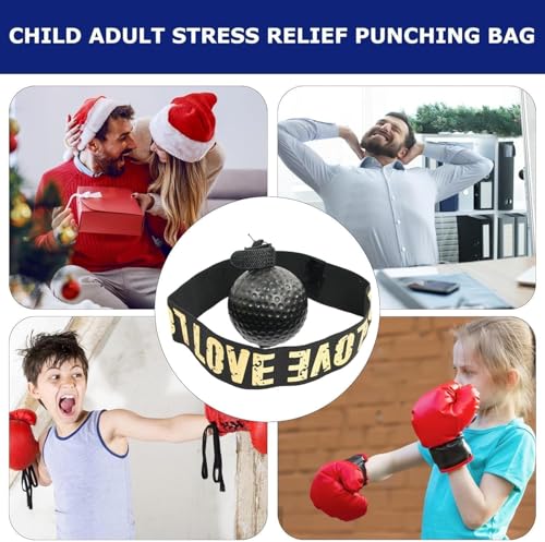Boxing Ball Equipment - Boxing Training Ball, Boxer Reflex Ball, Boxing Reflex Ball Headband Set, Beginners Friendly Reflex Ball Headband, Boxing Trainer Boxing Gym Equipment Other Sports - color: Red
