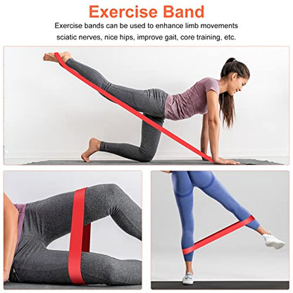 Aucuu 5 in 1 Foam Roller Set Includes Hollow Core Massage Roller, Yoga Stick, Massage Ball, Fitness Stretching Strap, Carrying Bag, Towel, Massage Roller (Orange)