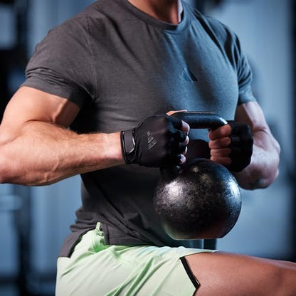 Adidas Essential Training & Weightlifting Gloves, Fingerless Workout Gloves