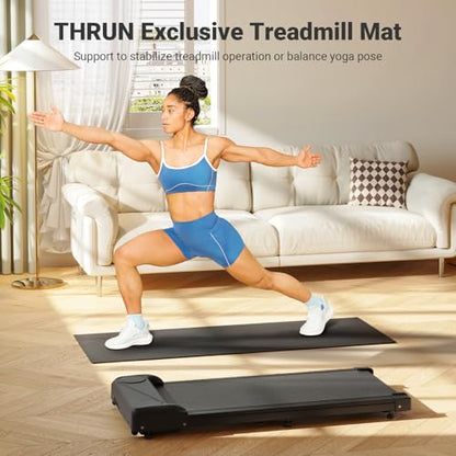 THERUN Home Gym Treadmill Exercise Bike Mat Non-Slip, Workout Mat Thick, Heavy-Duty Floor Mat for Fitness and Yoga, 2 Size Options - size: 51*23.5*0.16 inch